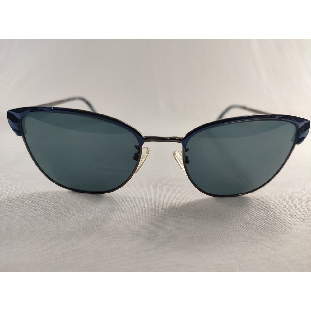 Kay Unger K257 NAV Navy Blue Metal Cat Eye Eyeglass **Frames Only**‎ 54-18-140